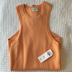 Abercrombie & Fitch Orange Sleeveless bodysuit